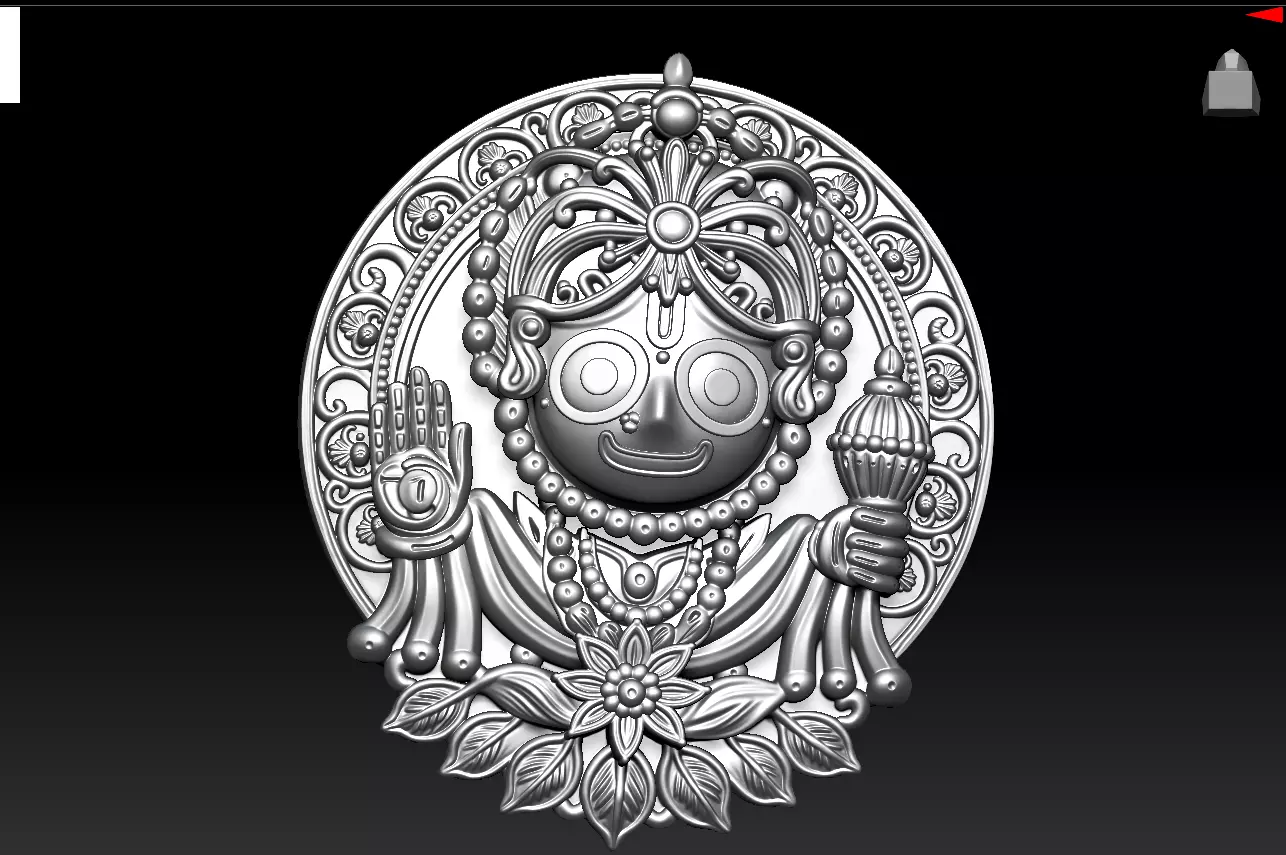Sacred Lord Jagannath Devotional Pendant 3D print model