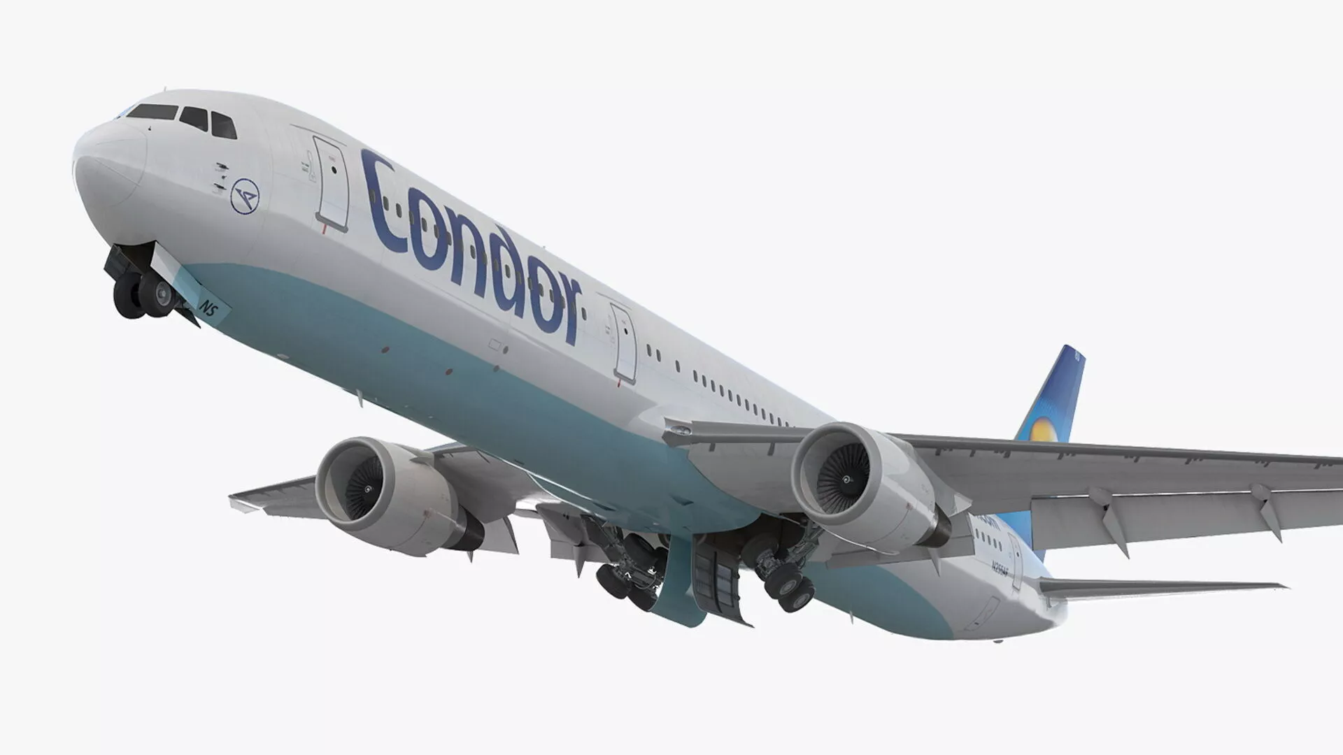 Condor Flugdienst Boeing 767-400 with Cabin Rigged for Cinema 4D 3D model