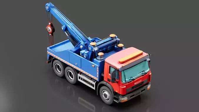 Wheel Lift Tow Truck Low-poly 3D model 5