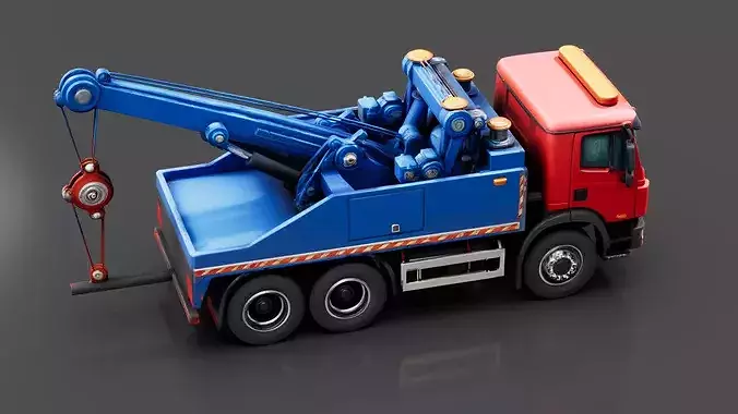 Wheel Lift Tow Truck Low-poly 3D model 4