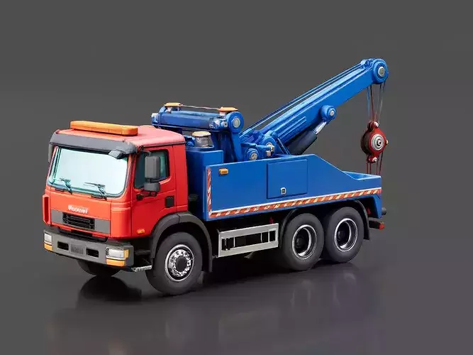 Wheel Lift Tow Truck Low-poly 3D model