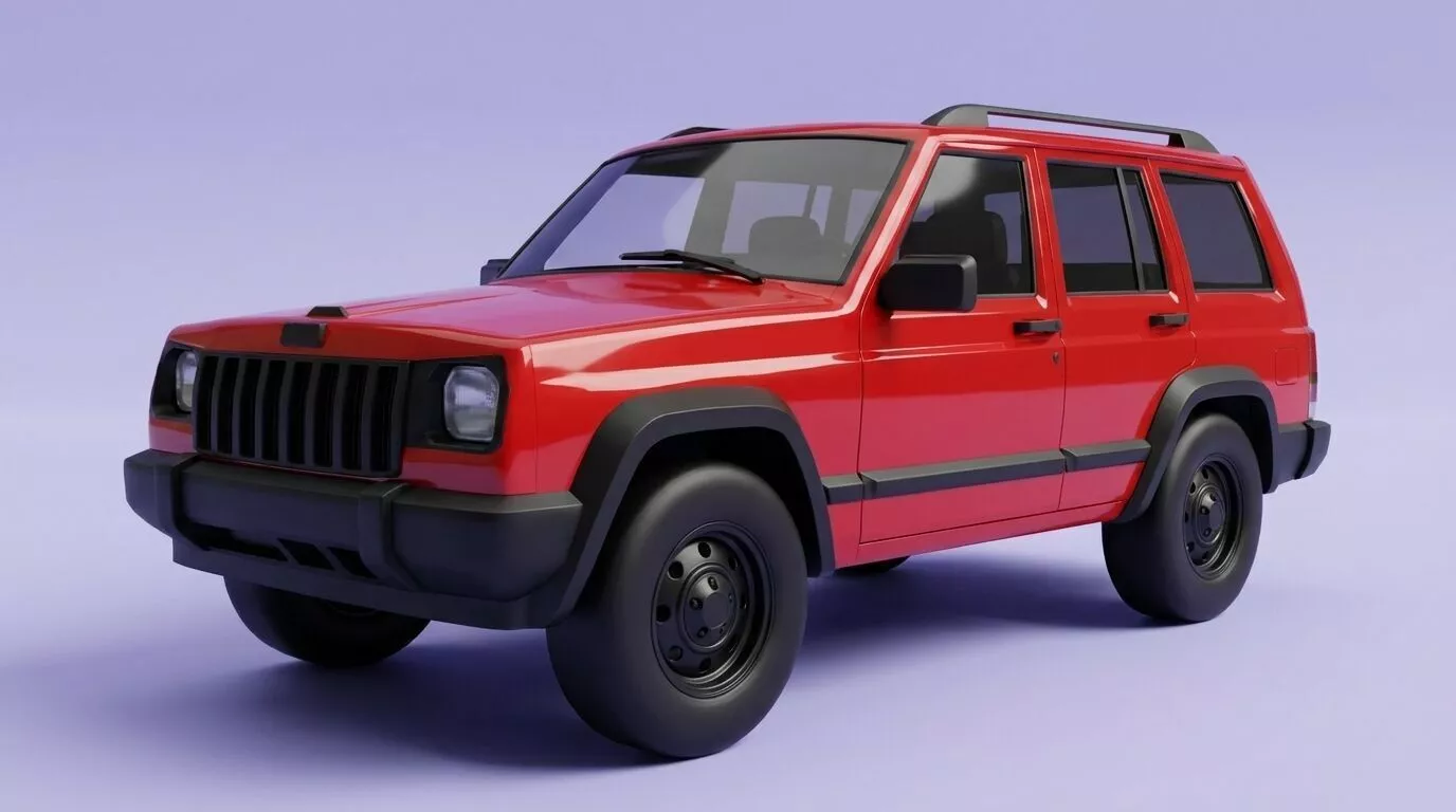 Jeep Cherokee SUV cars Low Poly 3D model