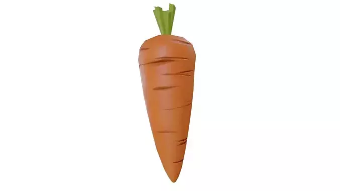 Carrot Low Poly - Stylized Food Asset Low-poly 3D model 7
