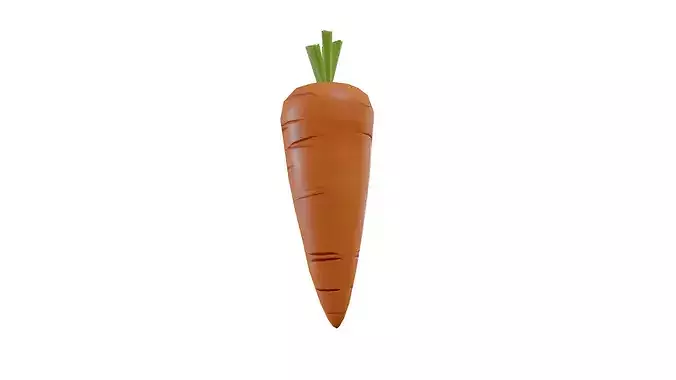 Carrot Low Poly - Stylized Food Asset Low-poly 3D model 5