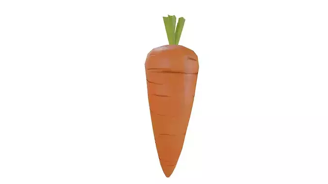 Carrot Low Poly - Stylized Food Asset Low-poly 3D model 3