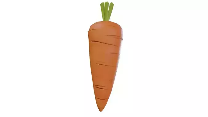 Carrot Low Poly - Stylized Food Asset Low-poly 3D model 2