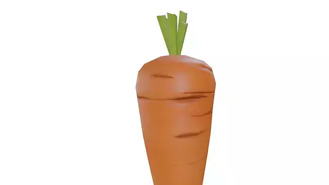 Carrot Low Poly - Stylized Food Asset Low-poly 3D model 6