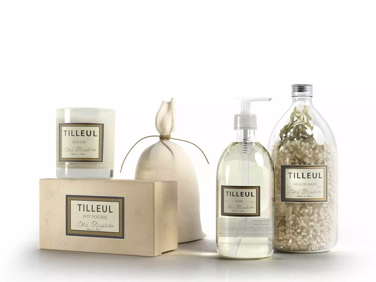 Linden Leaves Bath Collection 3D model_0