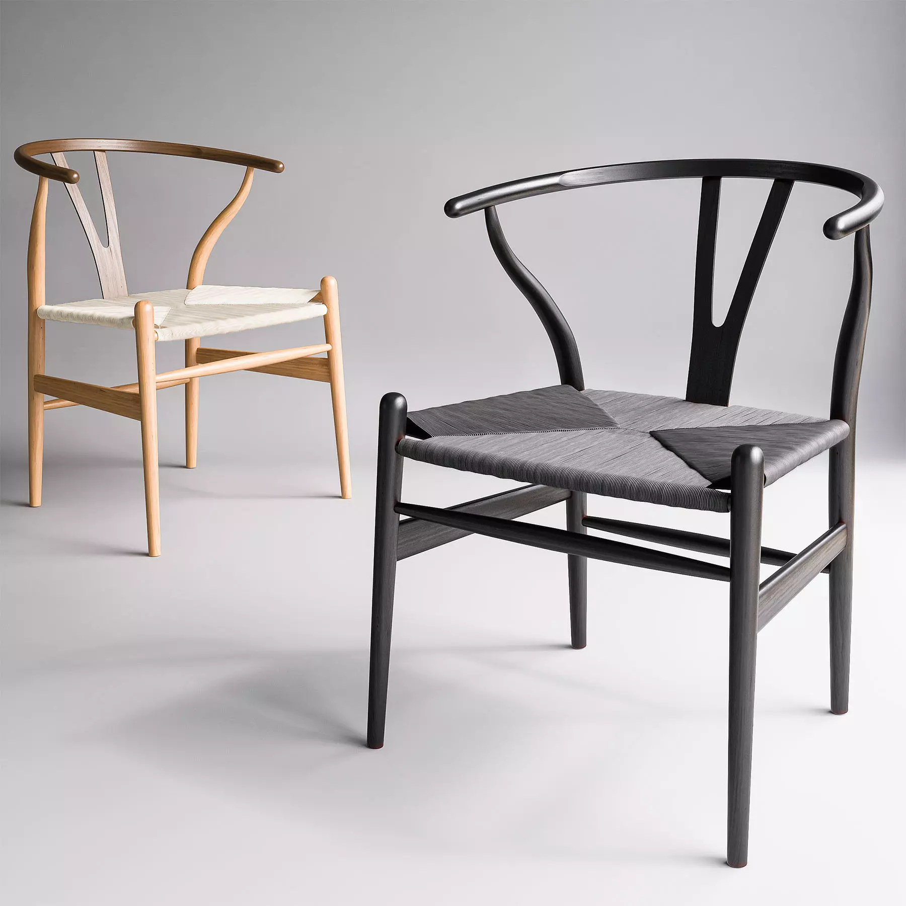 Wishbone chair CH24 by Carl Hansen and son 3D model_0
