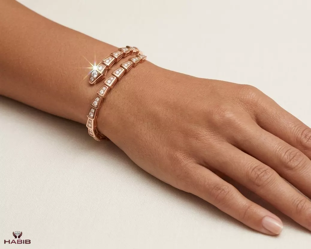 Luxury Diamond Snake Bracelet CAD STL JCD 3D print model