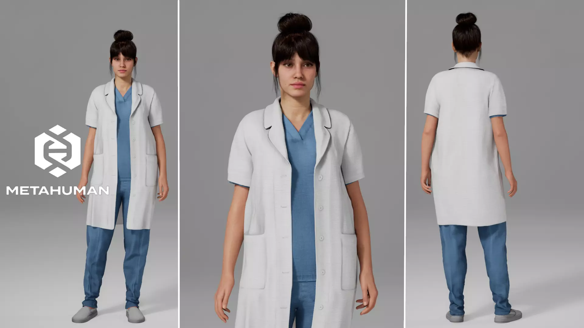 Parametric Healthcare Professional Set for MetaHuman 3D model