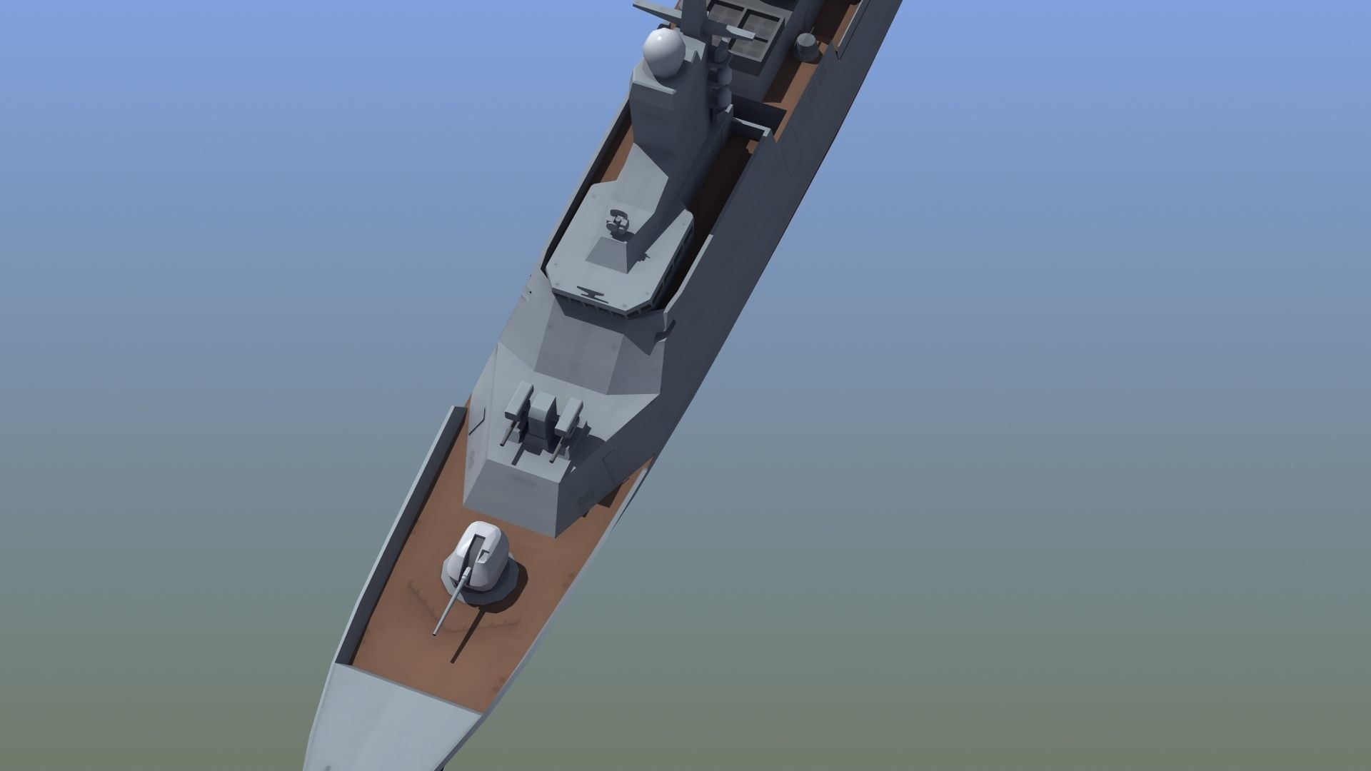 Russian Corvette 3D model_7