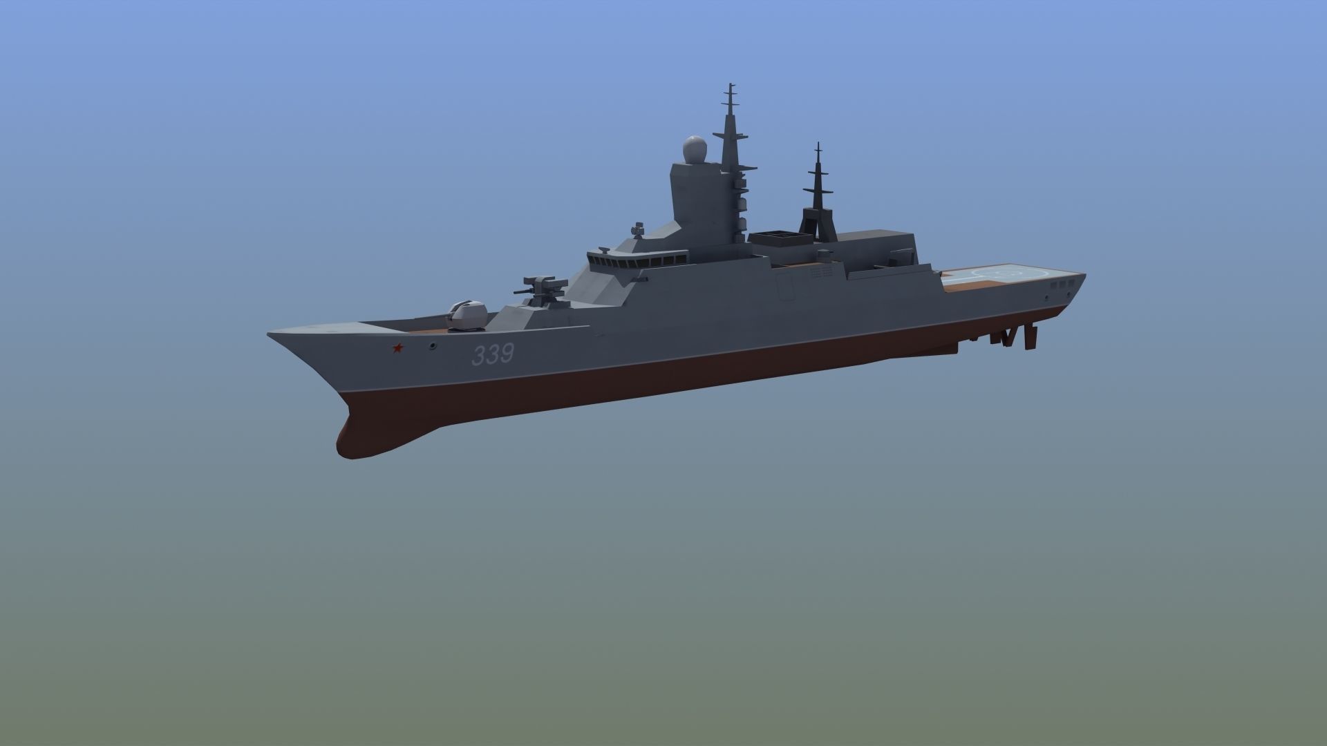 Russian Corvette 3D model_8