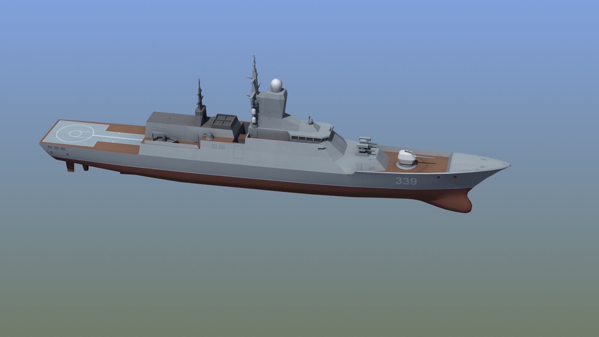 Russian Corvette 3D model_12