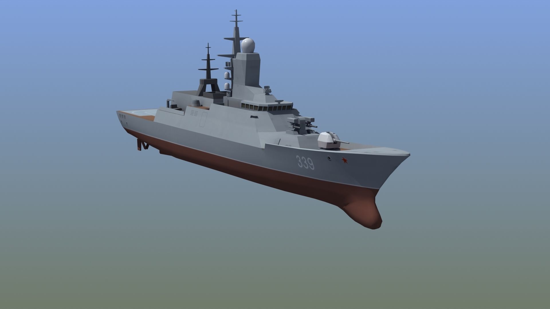 Russian Corvette 3D model_14