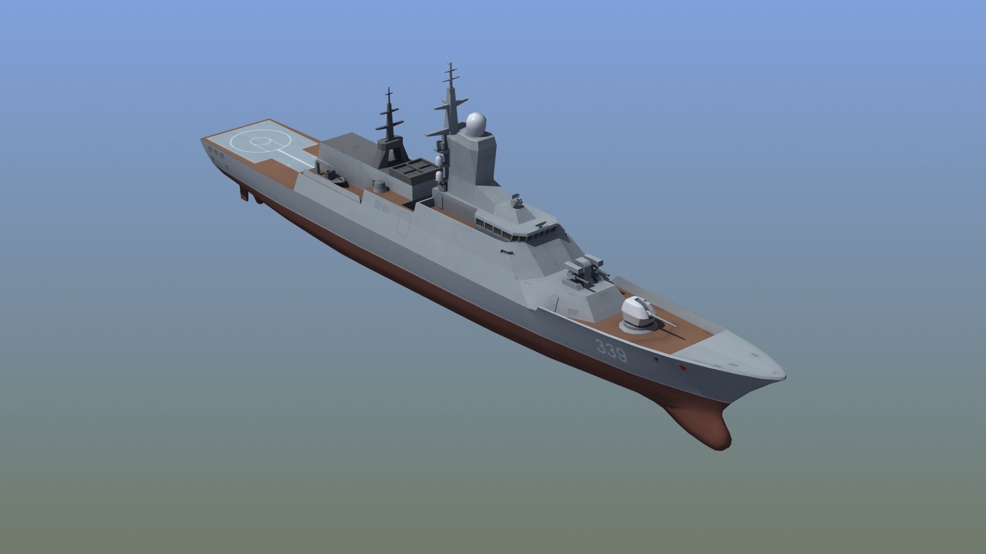 Russian Corvette 3D model_2