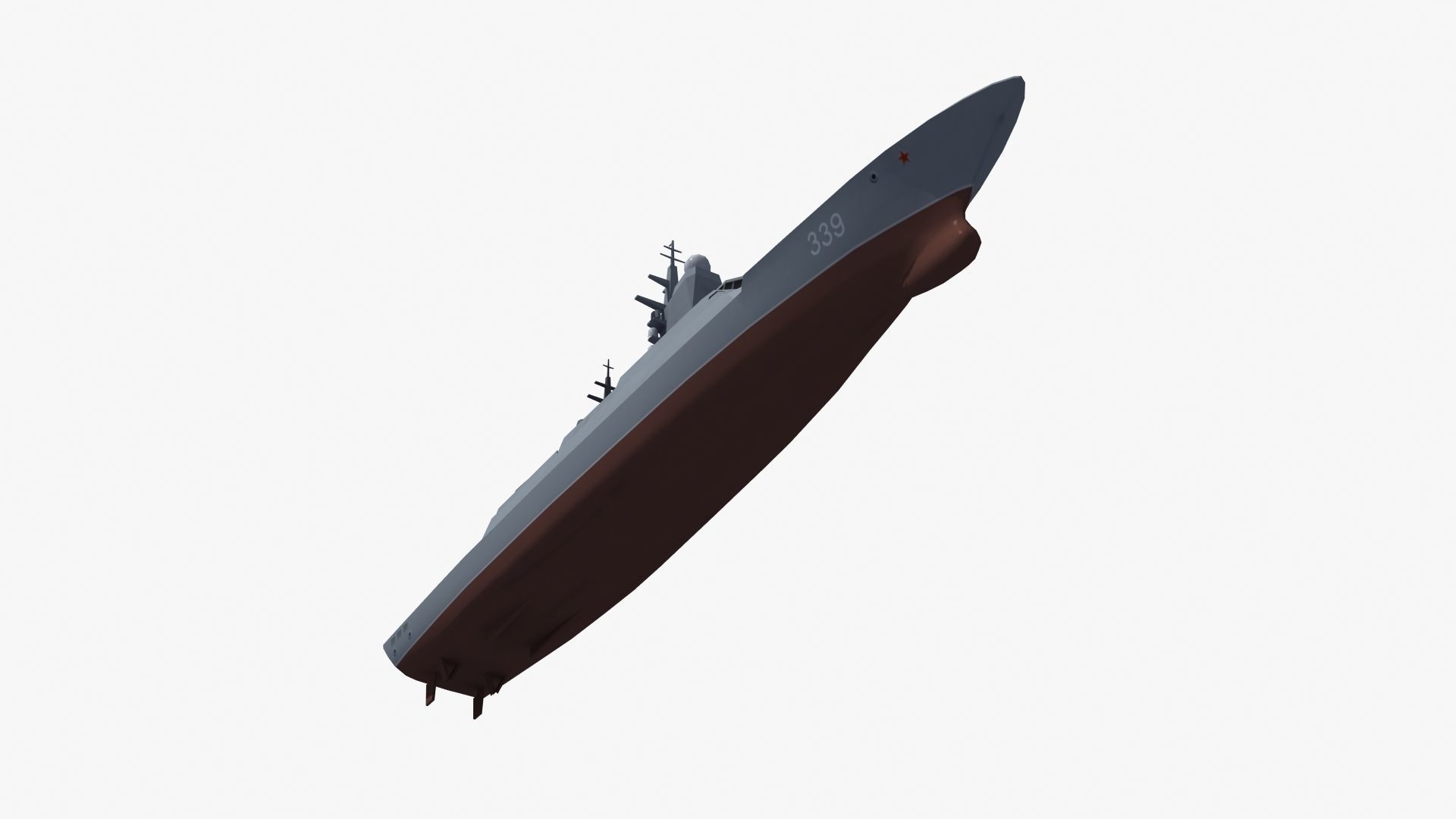 Russian Corvette 3D model_37