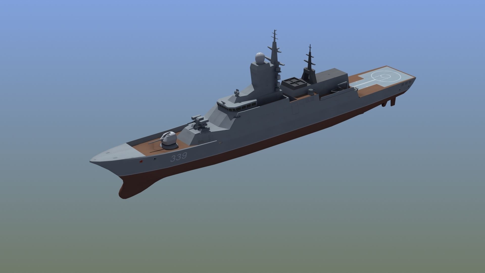 Russian Corvette 3D model_4