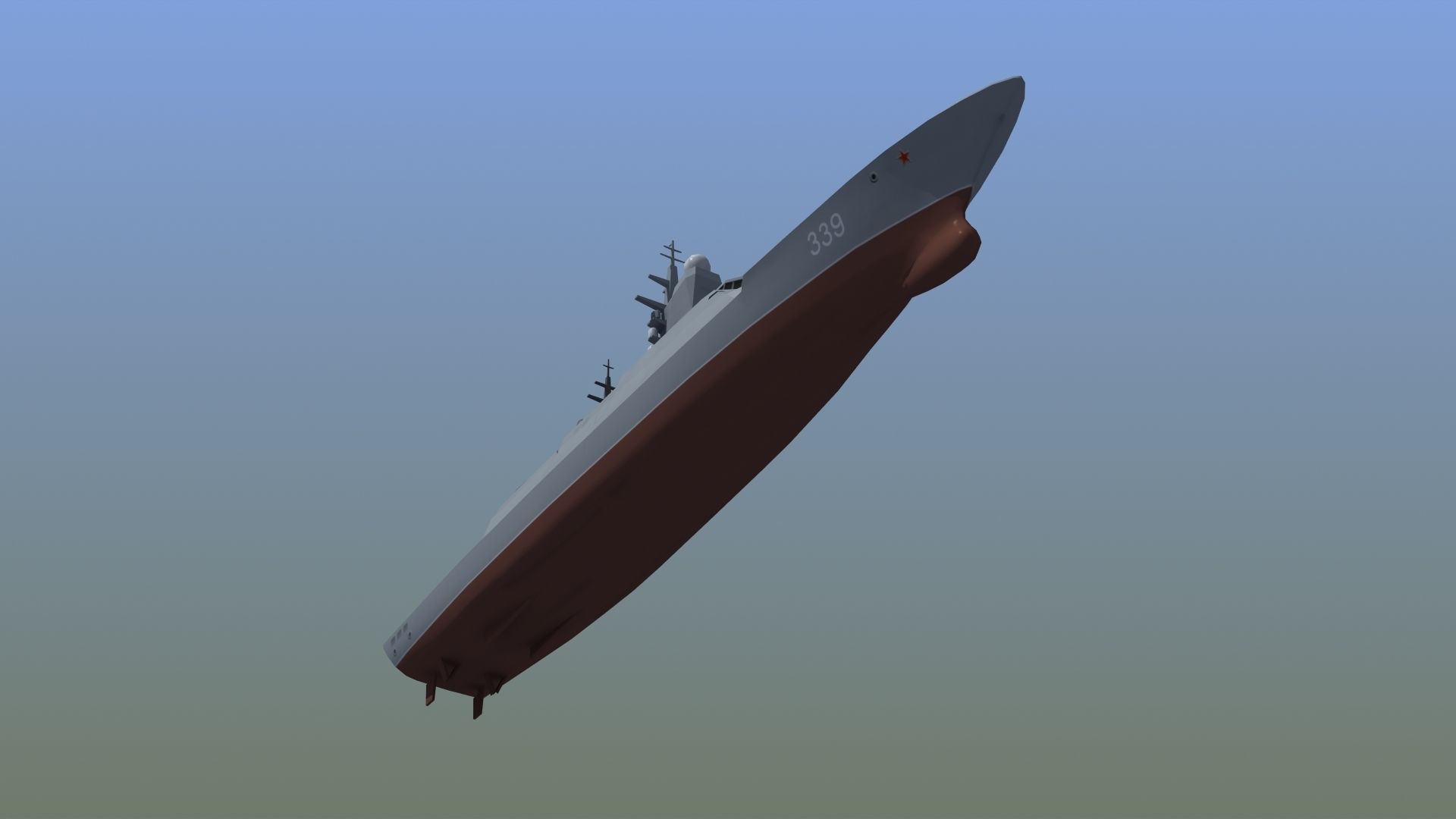 Russian Corvette 3D model_20