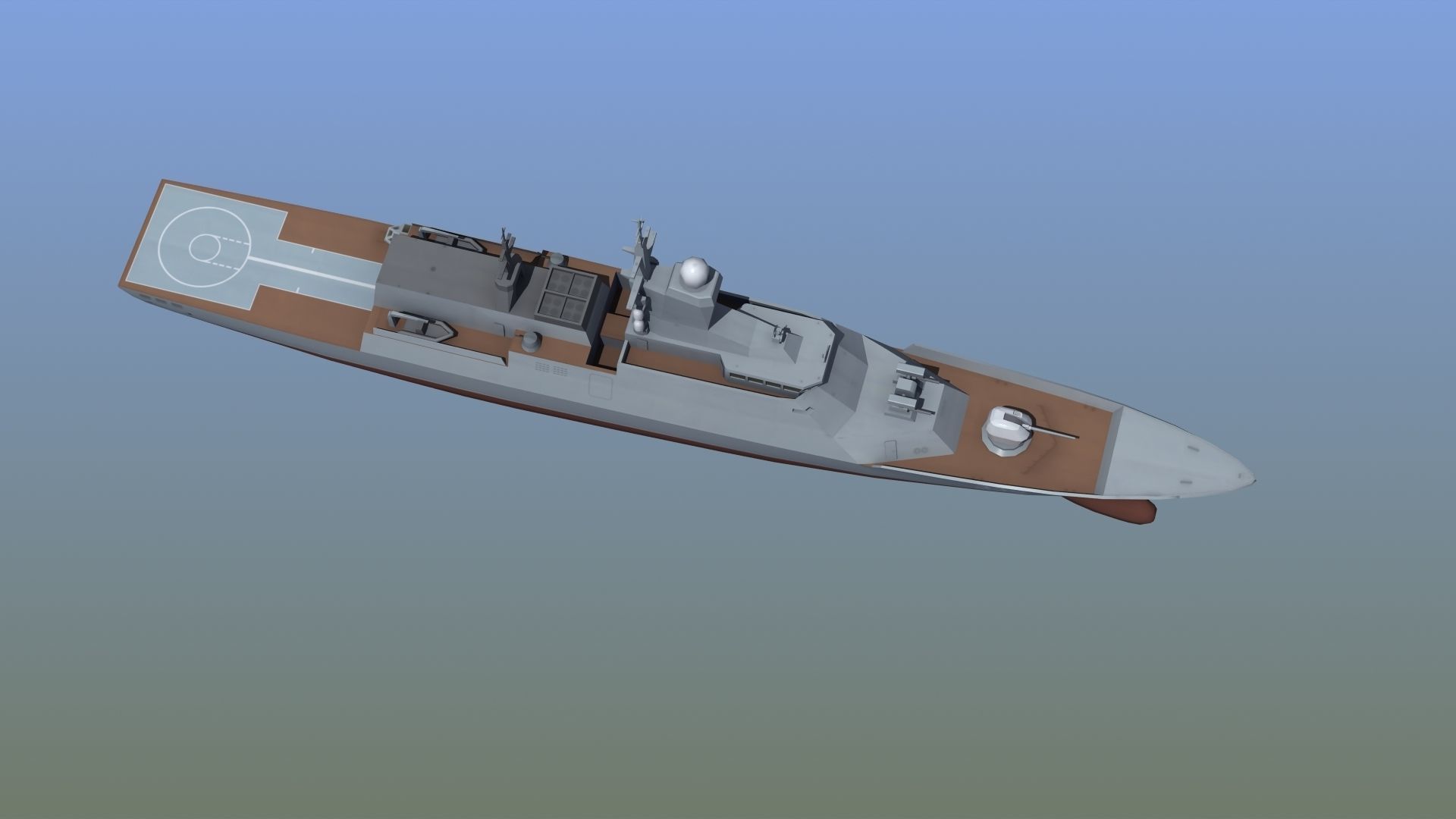 Russian Corvette 3D model_6