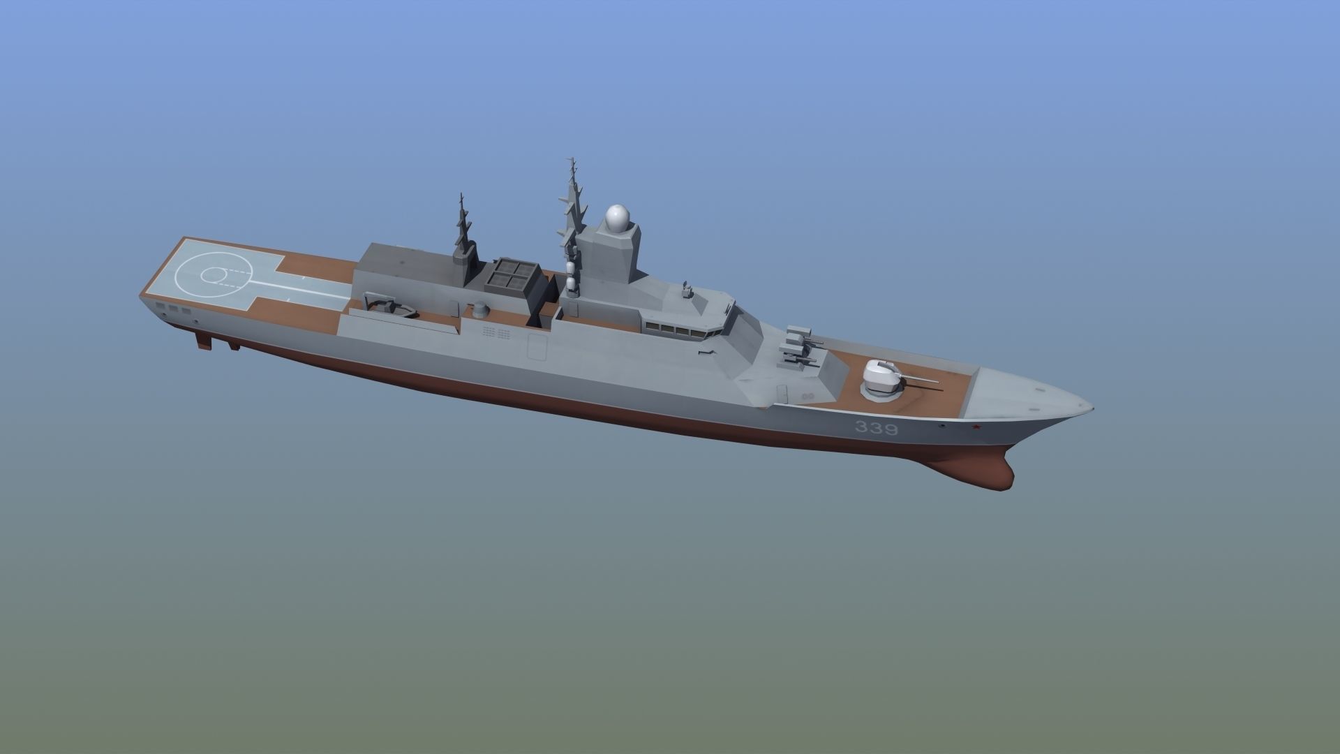 Russian Corvette 3D model_11
