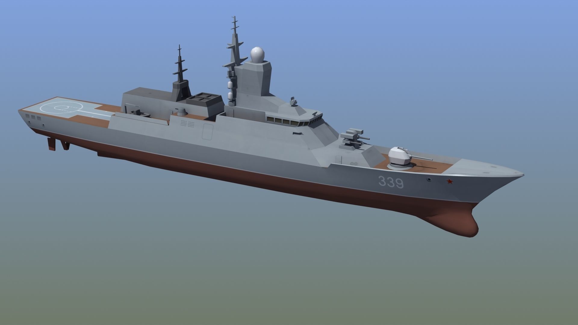 Russian Corvette 3D model_13
