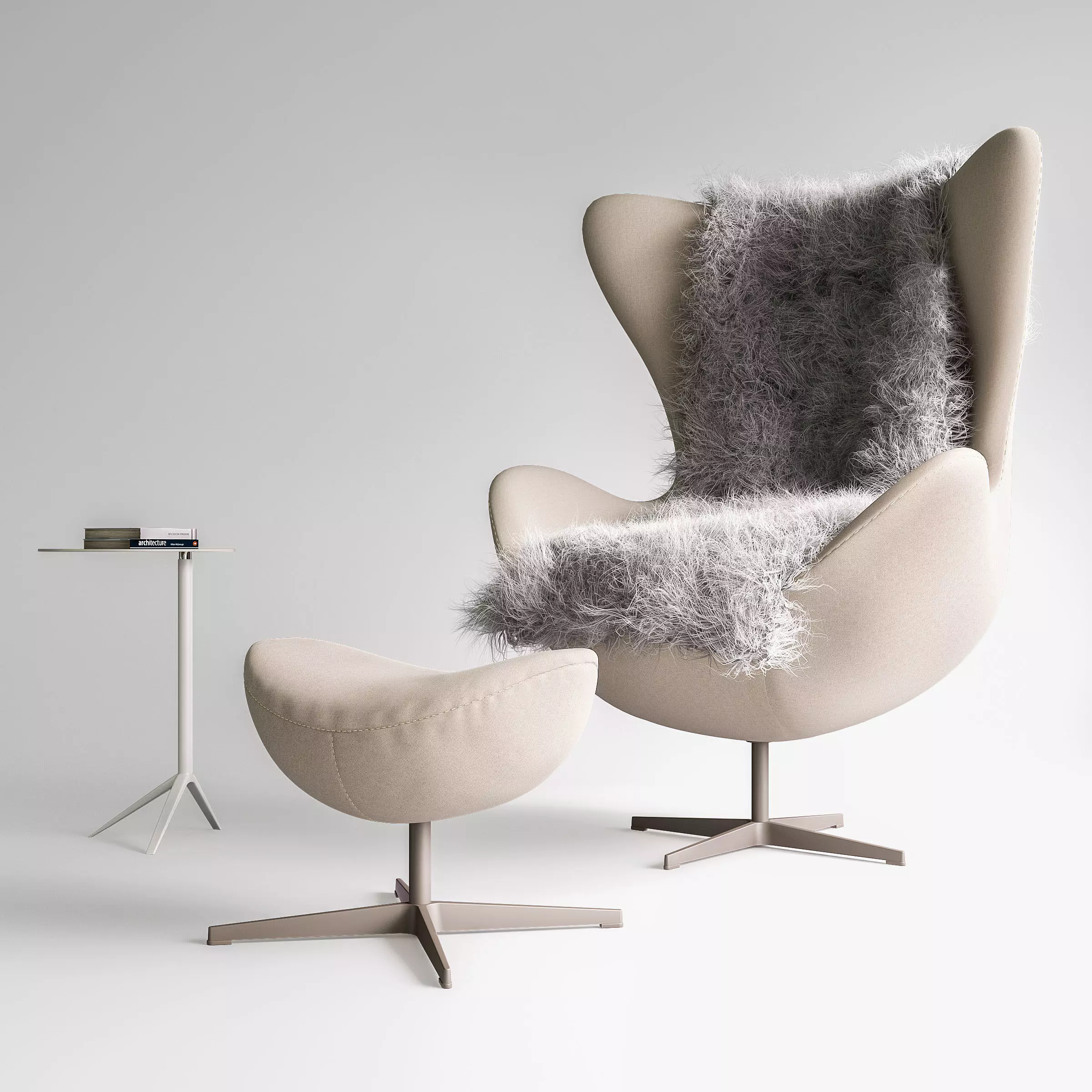 Fritz Hansen- Egg chair set 3D model
