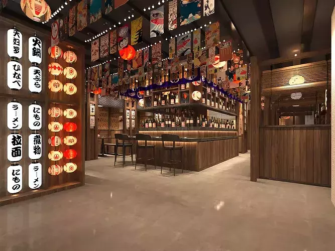Japanese Restaurant - Izakaya 3D model