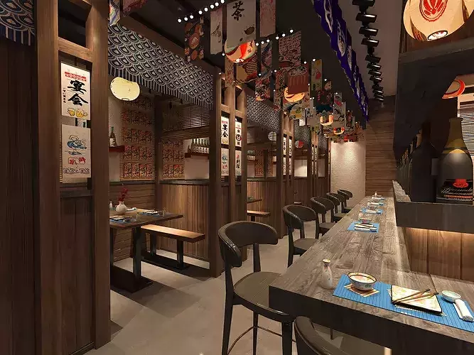 Japanese Restaurant - Izakaya 3D model 6