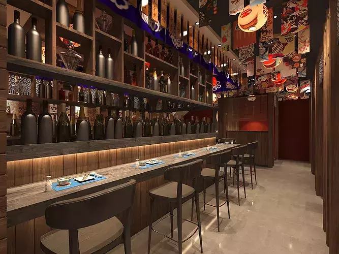 Japanese Restaurant - Izakaya 3D model 5