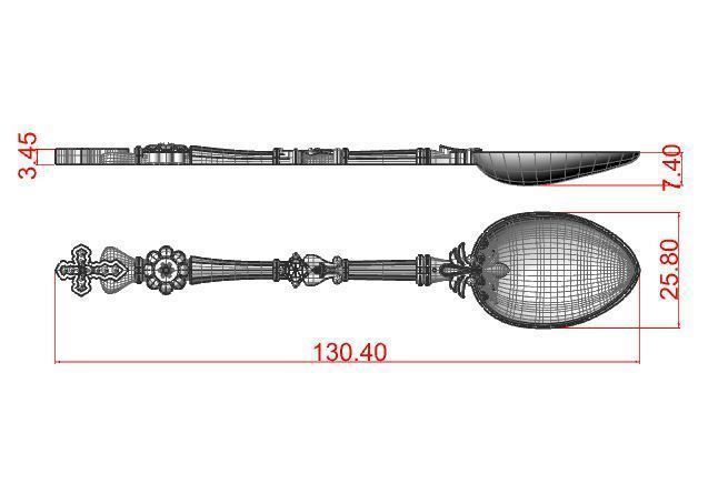 Spoon Cross 3D print model_7