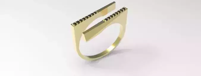 unique diamond ring 3d printable model