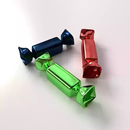 Candy three canes 3D model