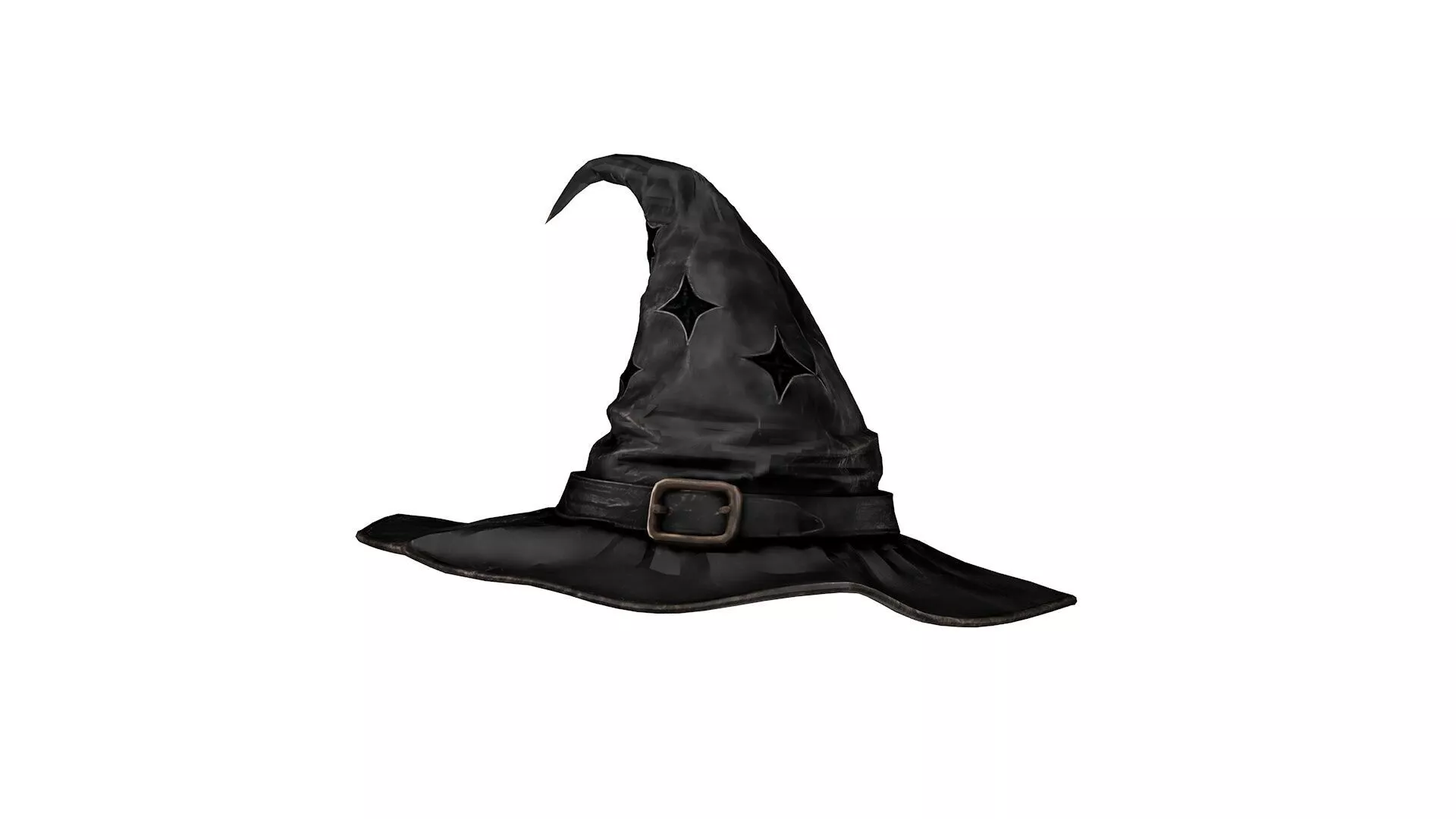 Witch hat game ready PBR Low-poly 3D model