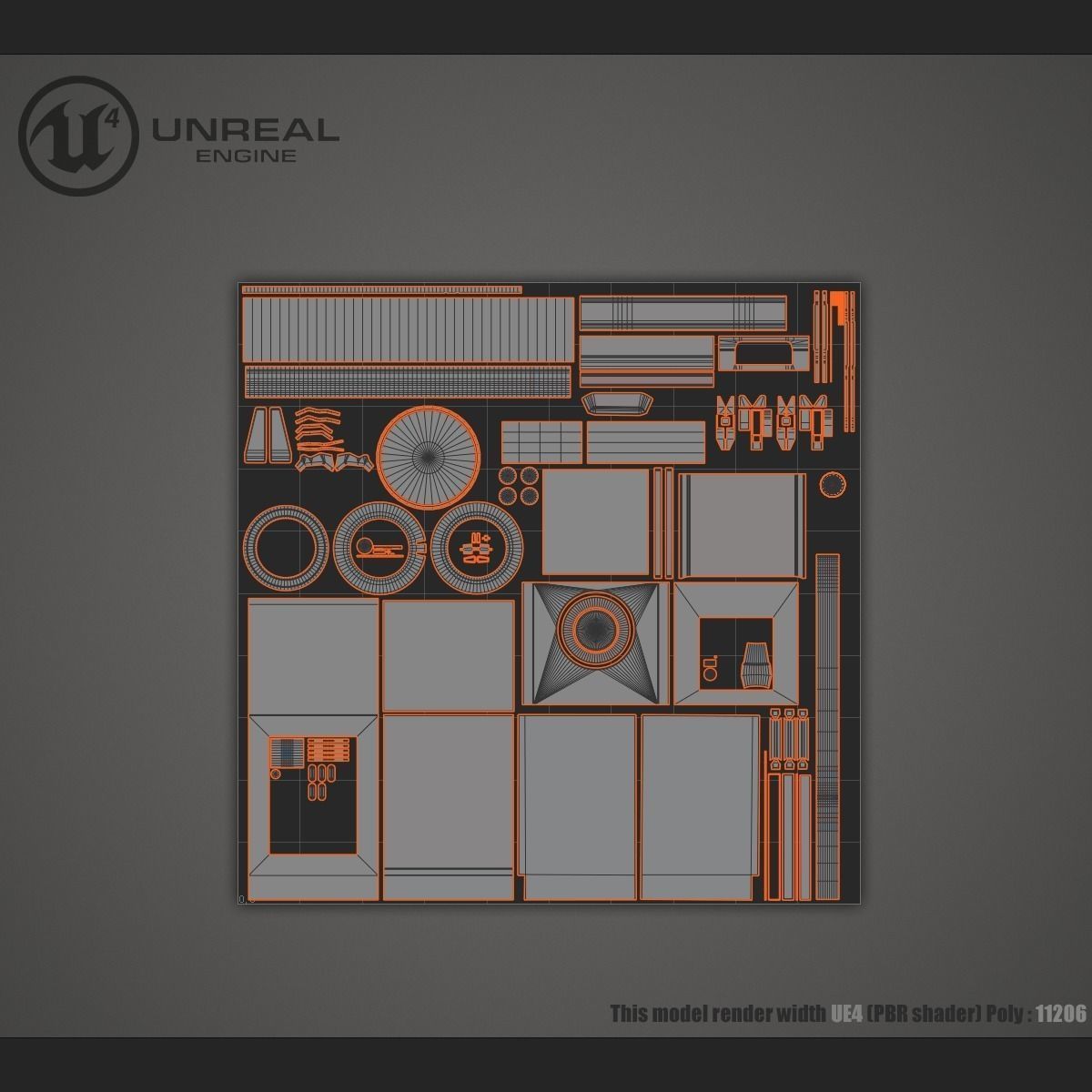 Washer washing machine Low-poly 3D model_11