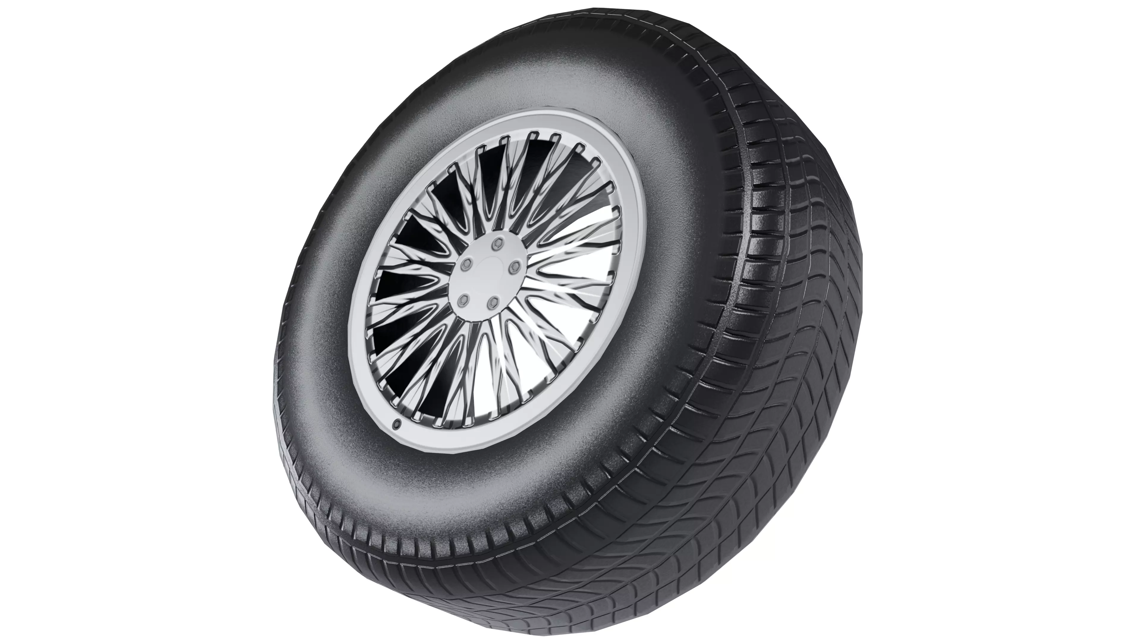 Rim And Tire V5 Low-poly 3D model