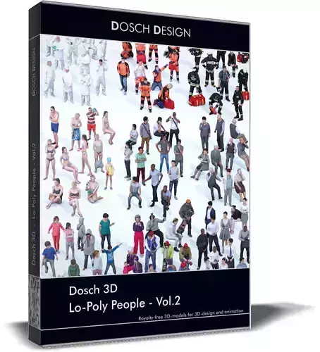 Dosch 3D - Lo-Poly People Vol 2 Low-poly 3D model