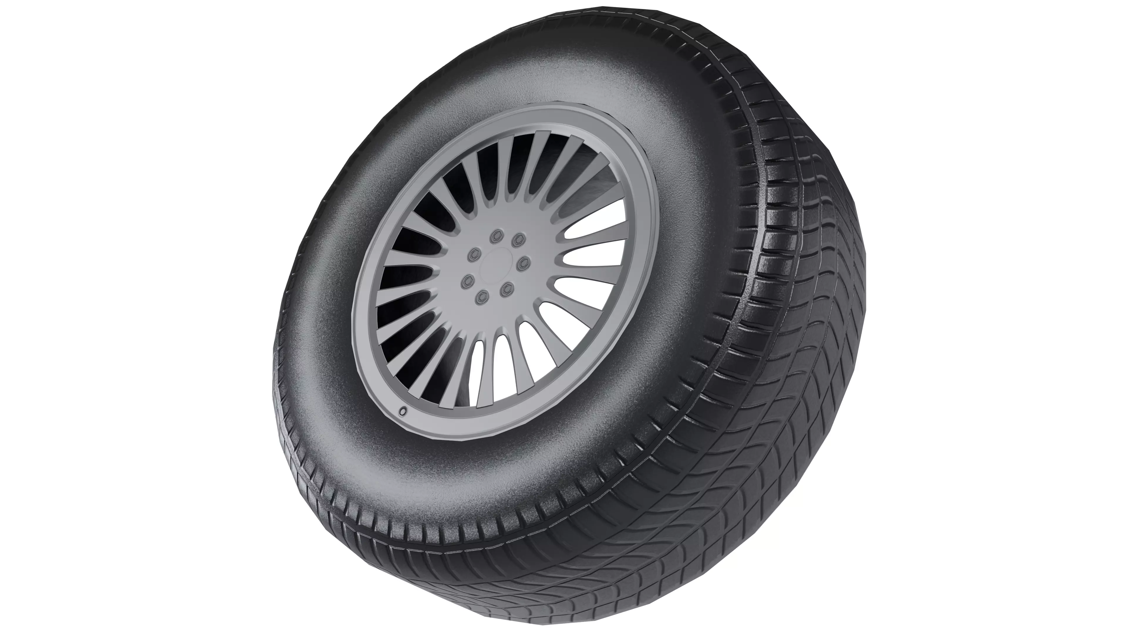 Rim And Tire V8 Low-poly 3D model