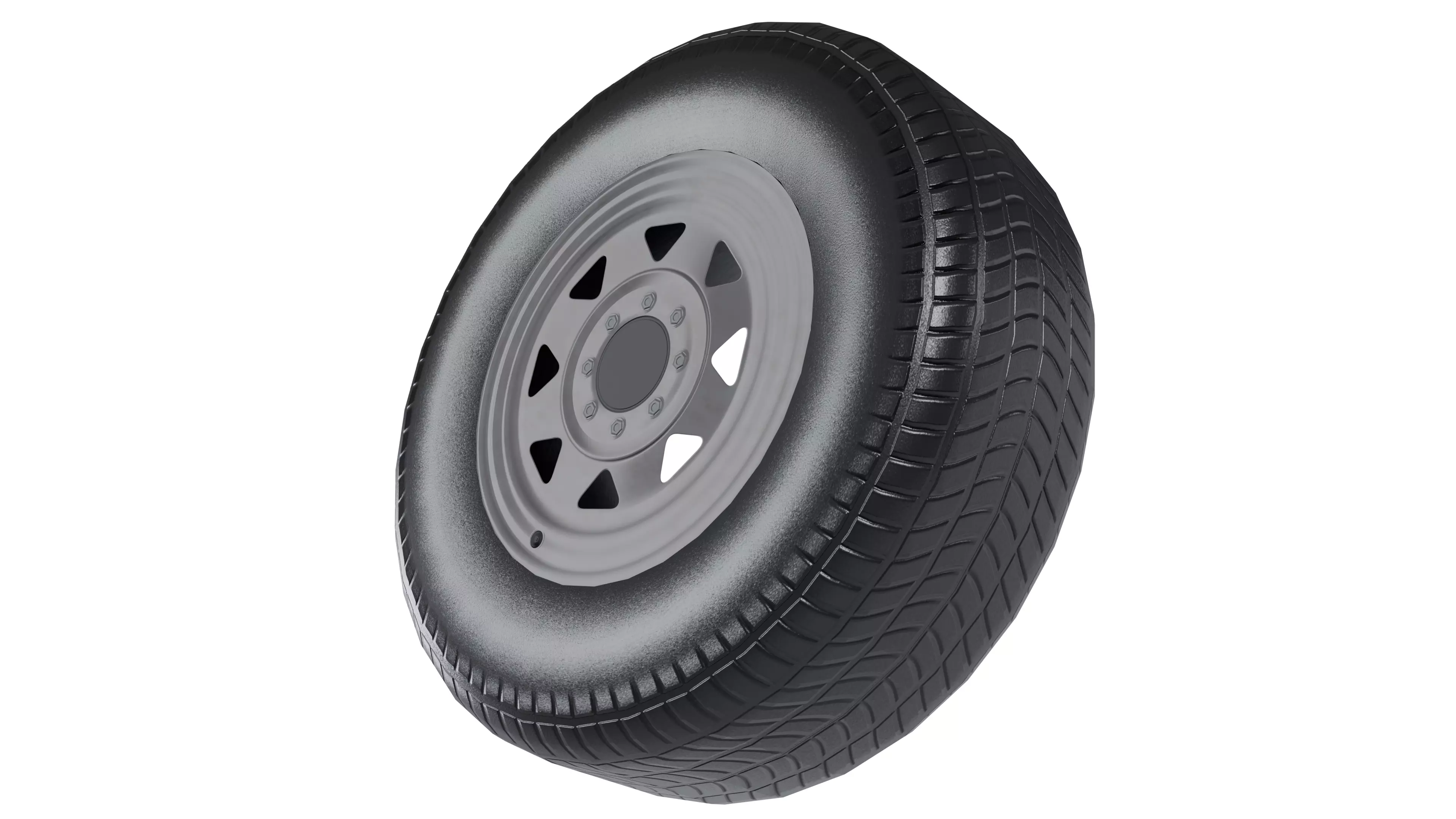 Rim And Tire V9 Low-poly 3D model