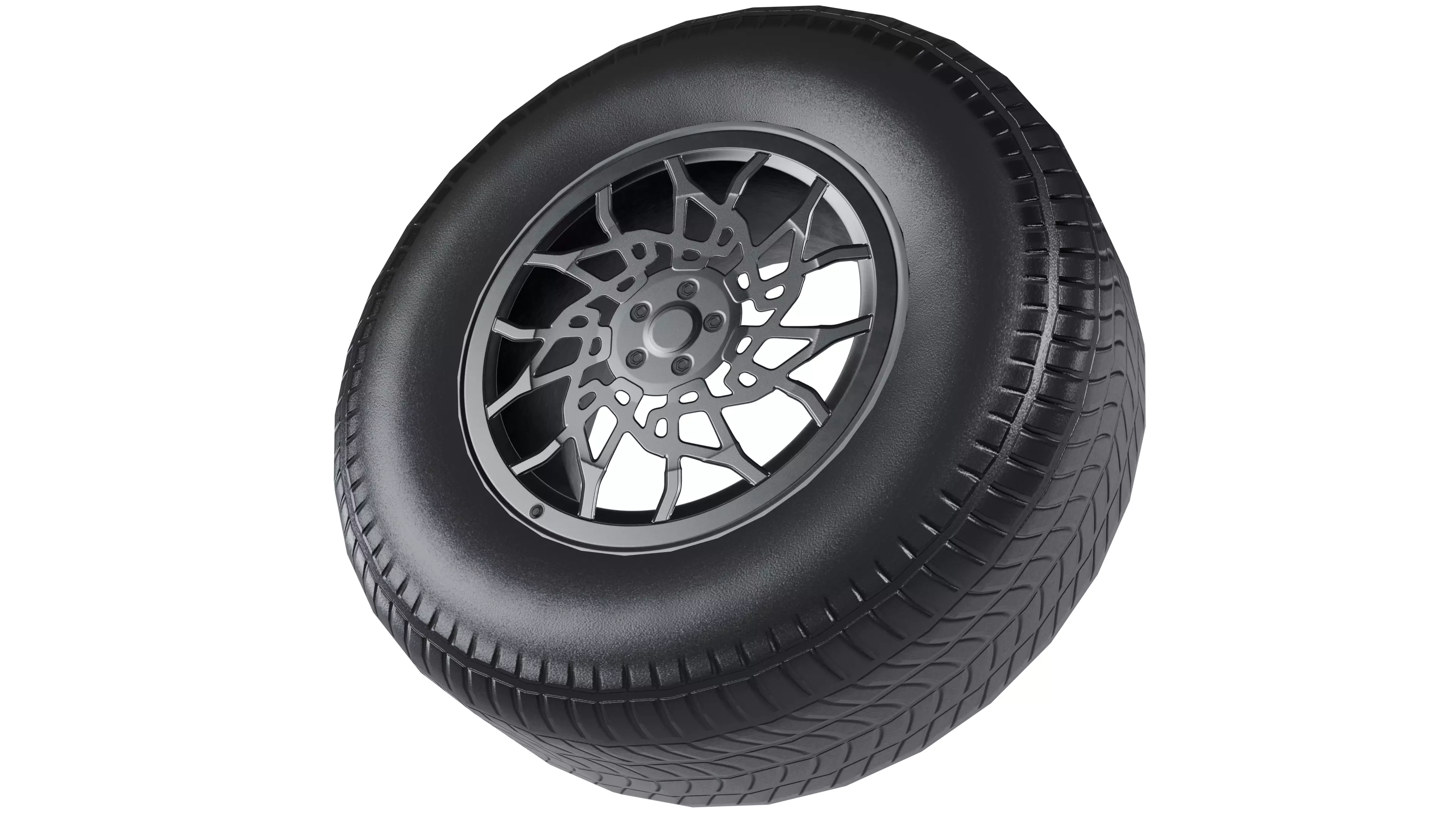 Rim And Tire V10 Low-poly 3D model