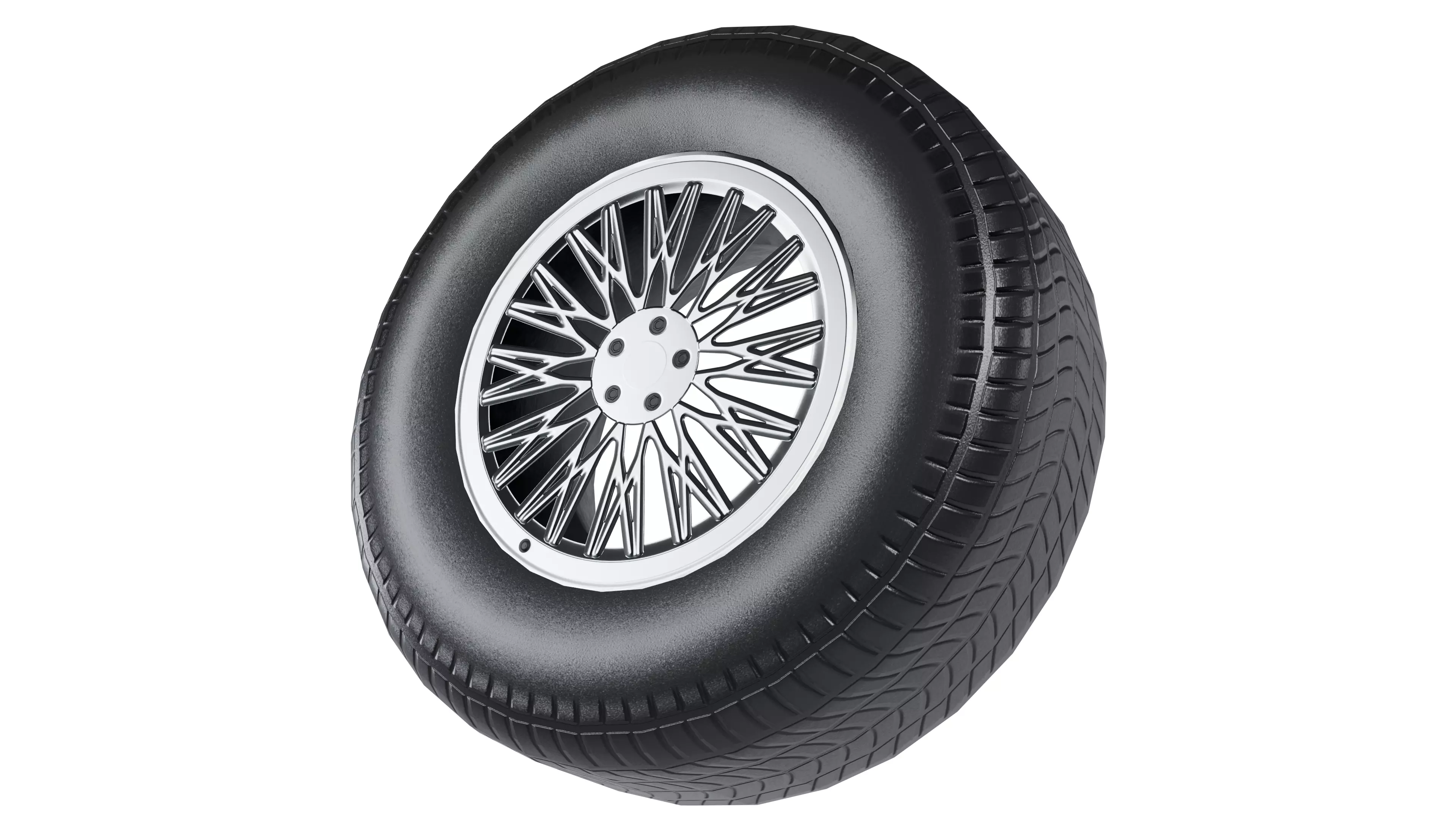 Rim And Tire V15 Low-poly 3D model