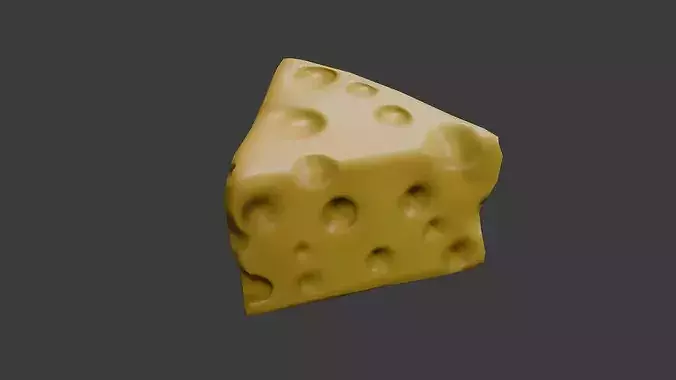 Stylized Cheese Slice  Low Poly Game Ready Low-poly 3D model 3