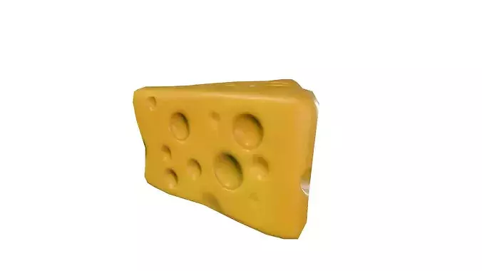 Stylized Cheese Slice  Low Poly Game Ready Low-poly 3D model 5