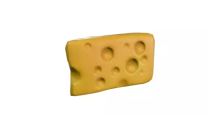 Stylized Cheese Slice  Low Poly Game Ready Low-poly 3D model 4