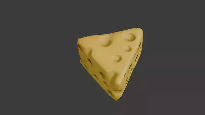 Stylized Cheese Slice  Low Poly Game Ready Low-poly 3D model 6