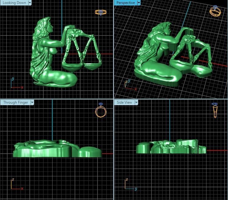 Pendant zodiac sign of libra 3D print model_2