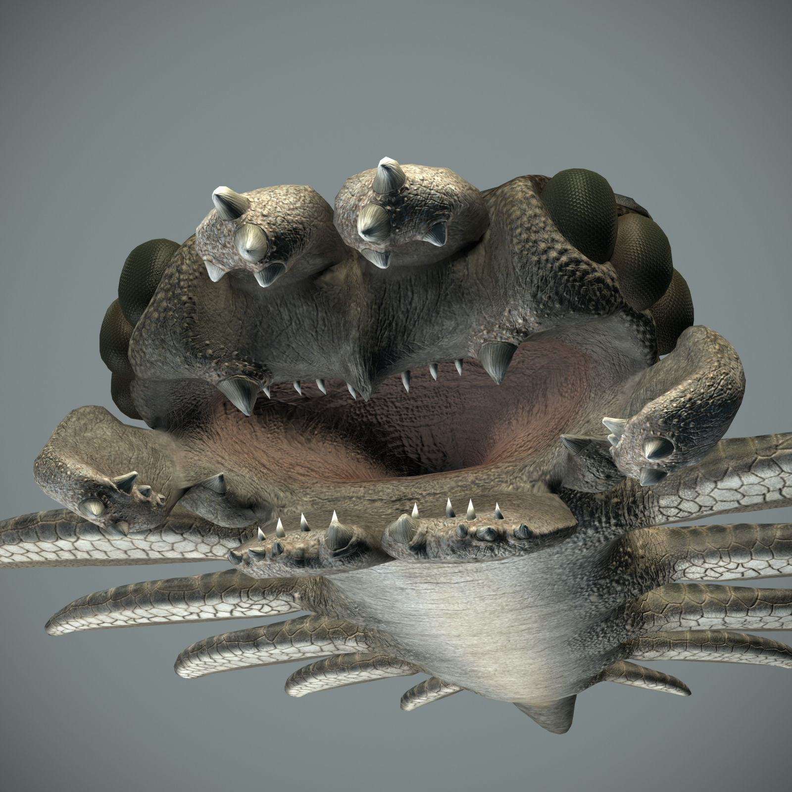 Sea monster Low-poly 3D model_42