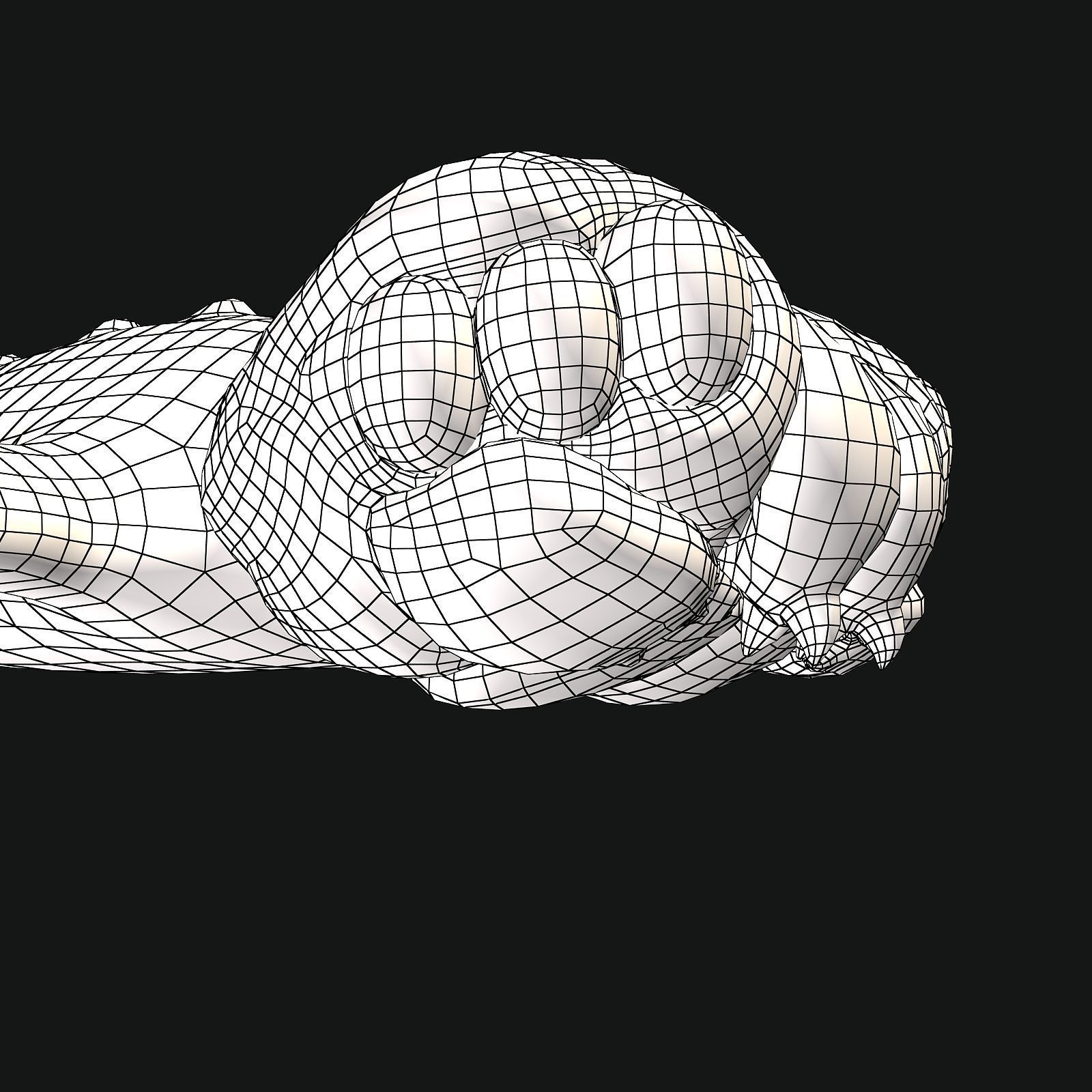 Sea monster Low-poly 3D model_46