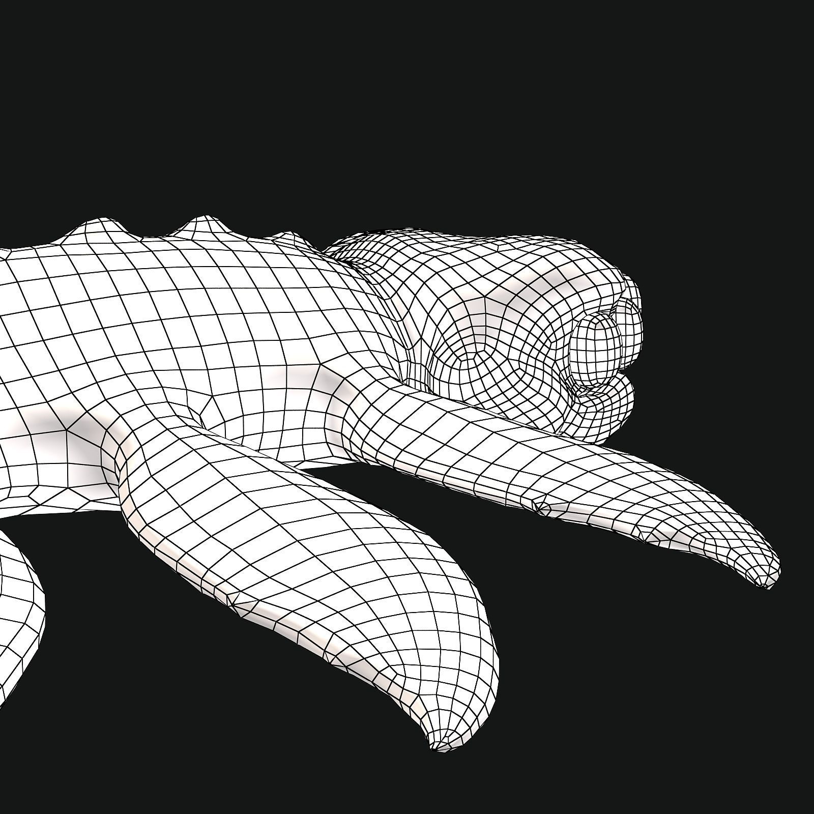 Sea monster Low-poly 3D model_55