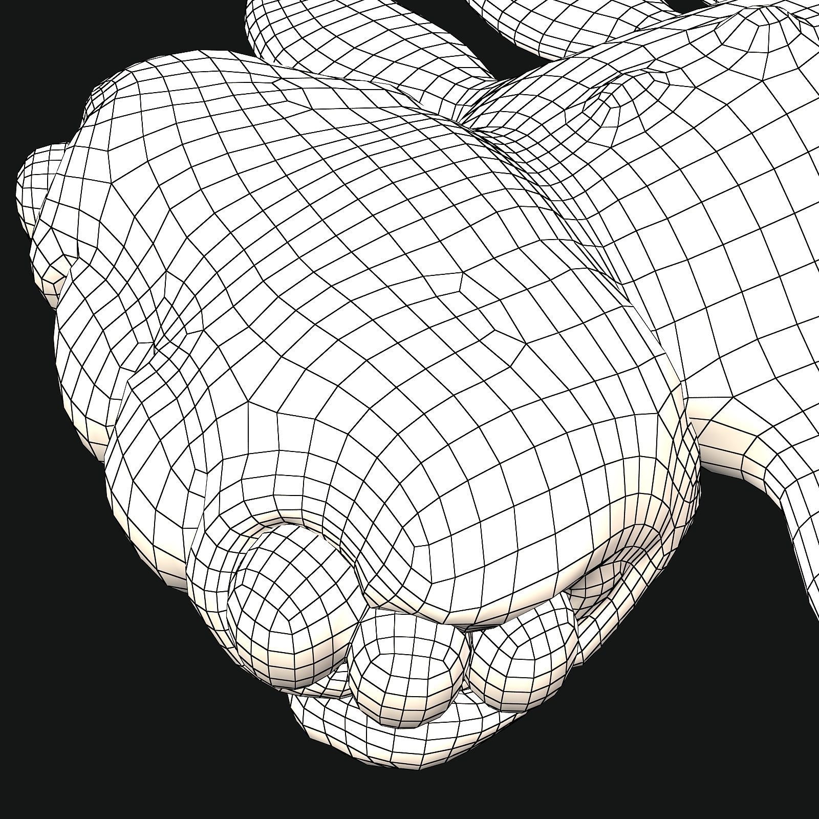 Sea monster Low-poly 3D model_49